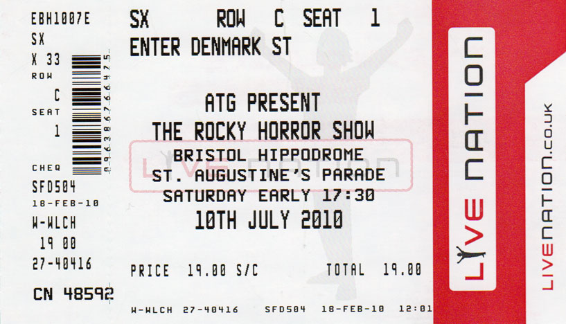 ROCKY HORROR Ticket